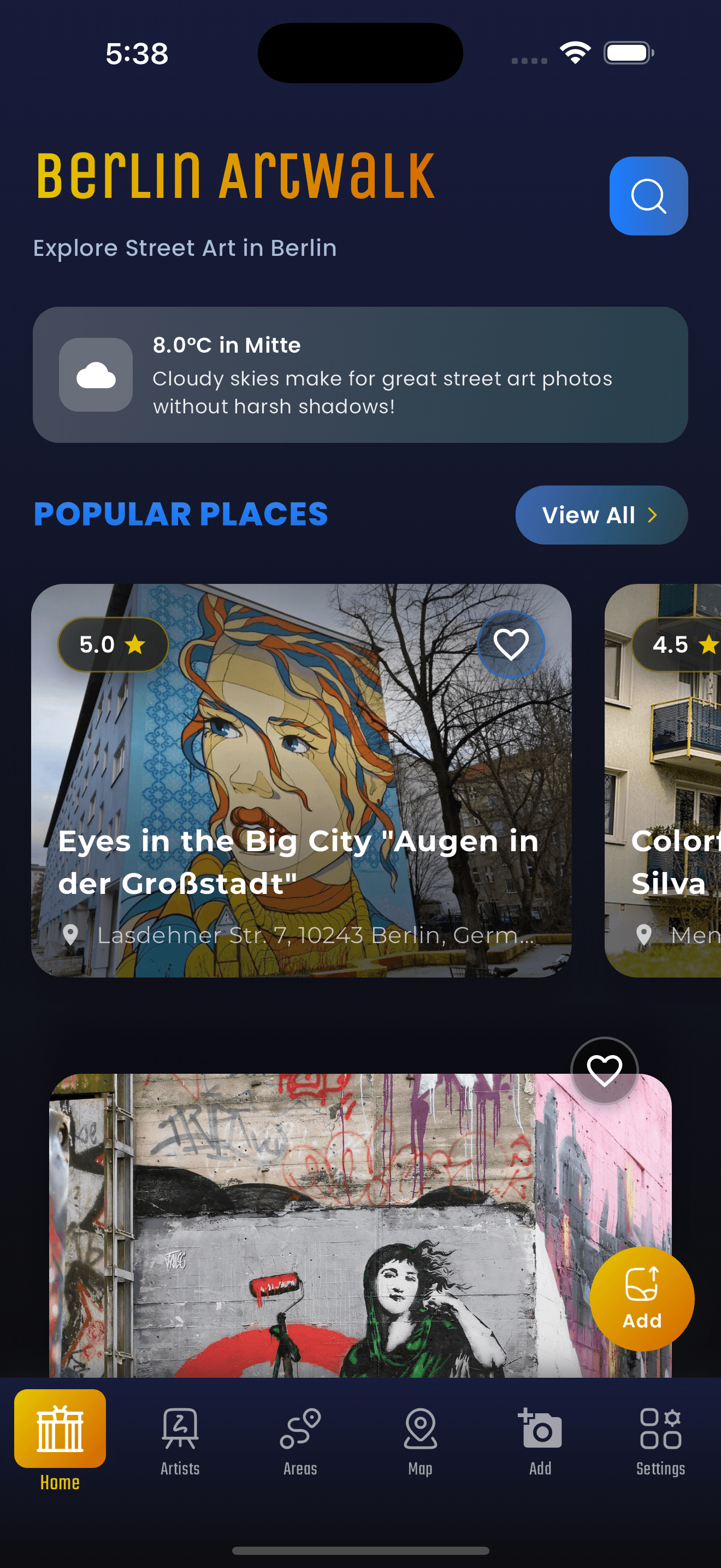 Berlin Artwalk app screenshot 1 - Berlin street art