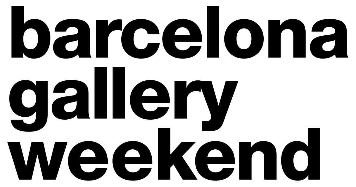 Barcelona Gallery Weekend 2026 official event branding